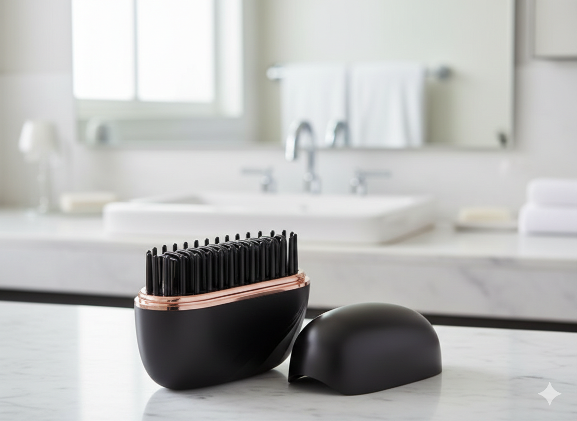Veloria Beauty™ Portable Cordless Hair Straightener Brush