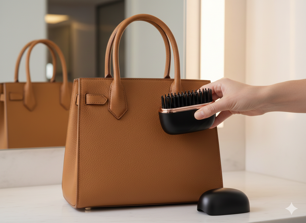 Veloria Beauty™ Portable Cordless Hair Straightener Brush